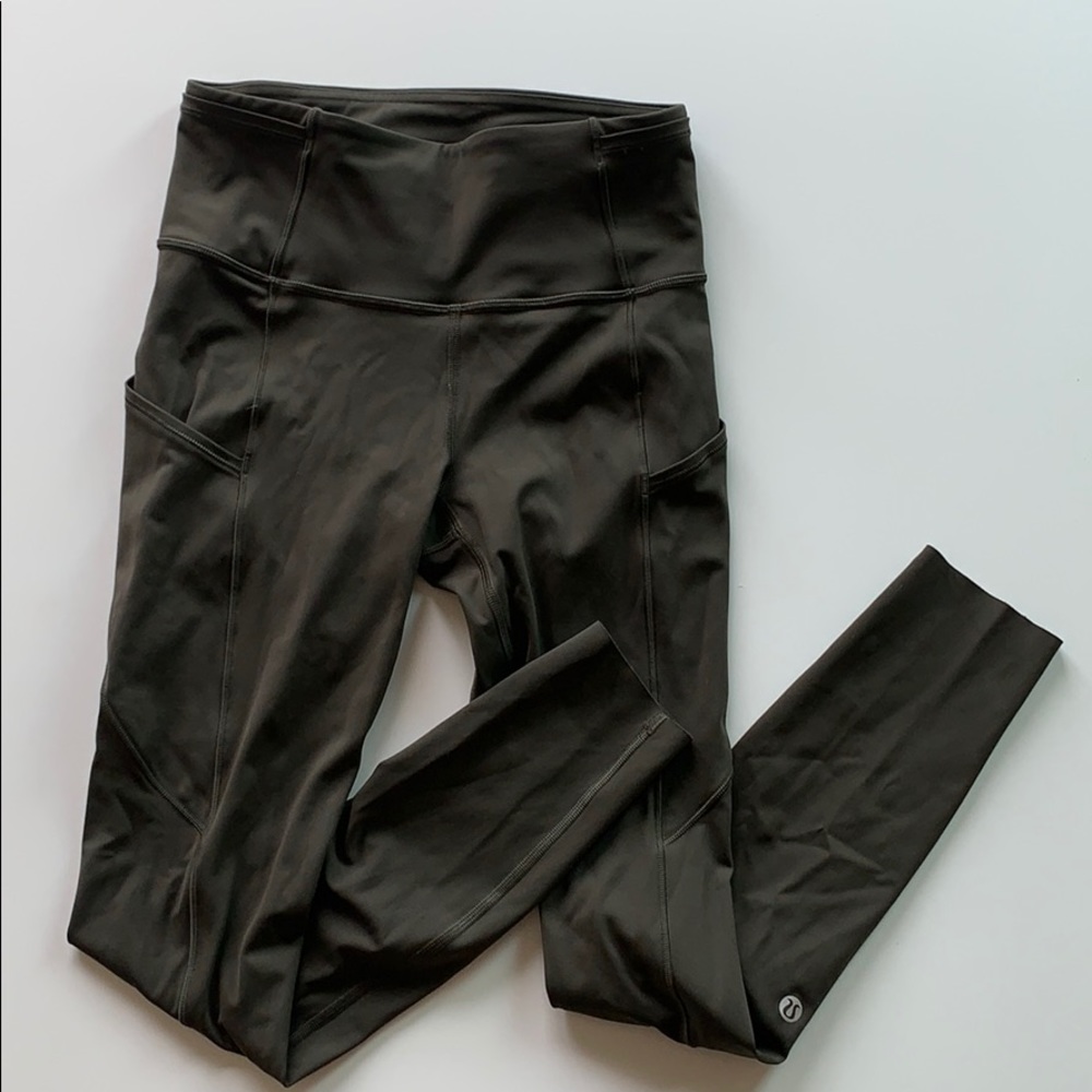 Lululemon Fast & Free 25” pant Nulux dark olive